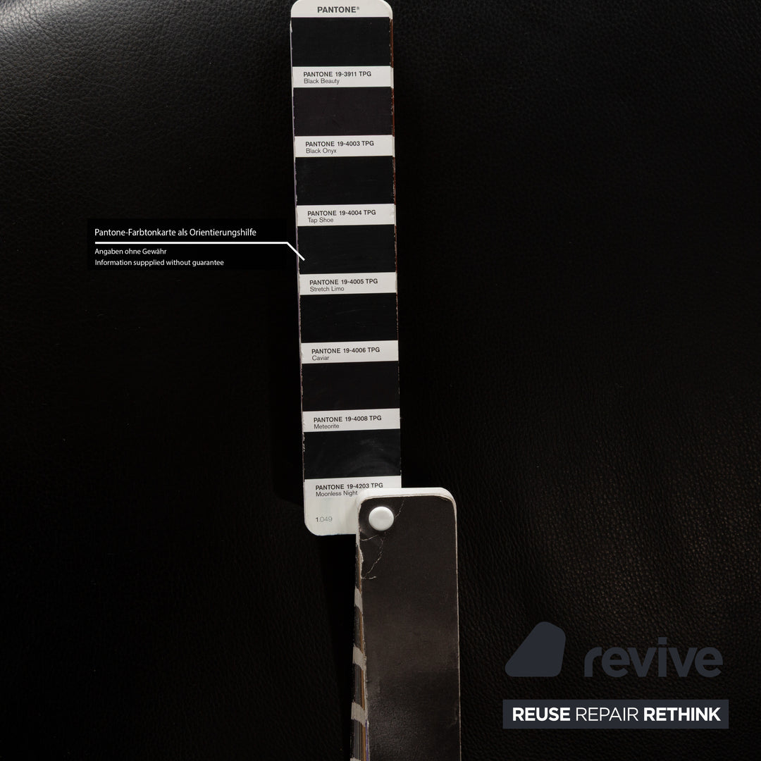 Willi Schillig Leather Two-Seater Black Electric Function Sofa Couch