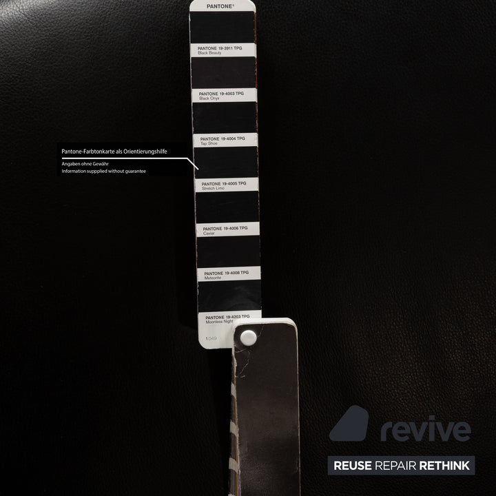 Willi Schillig Leather Two-Seater Black Electric Function Sofa Couch