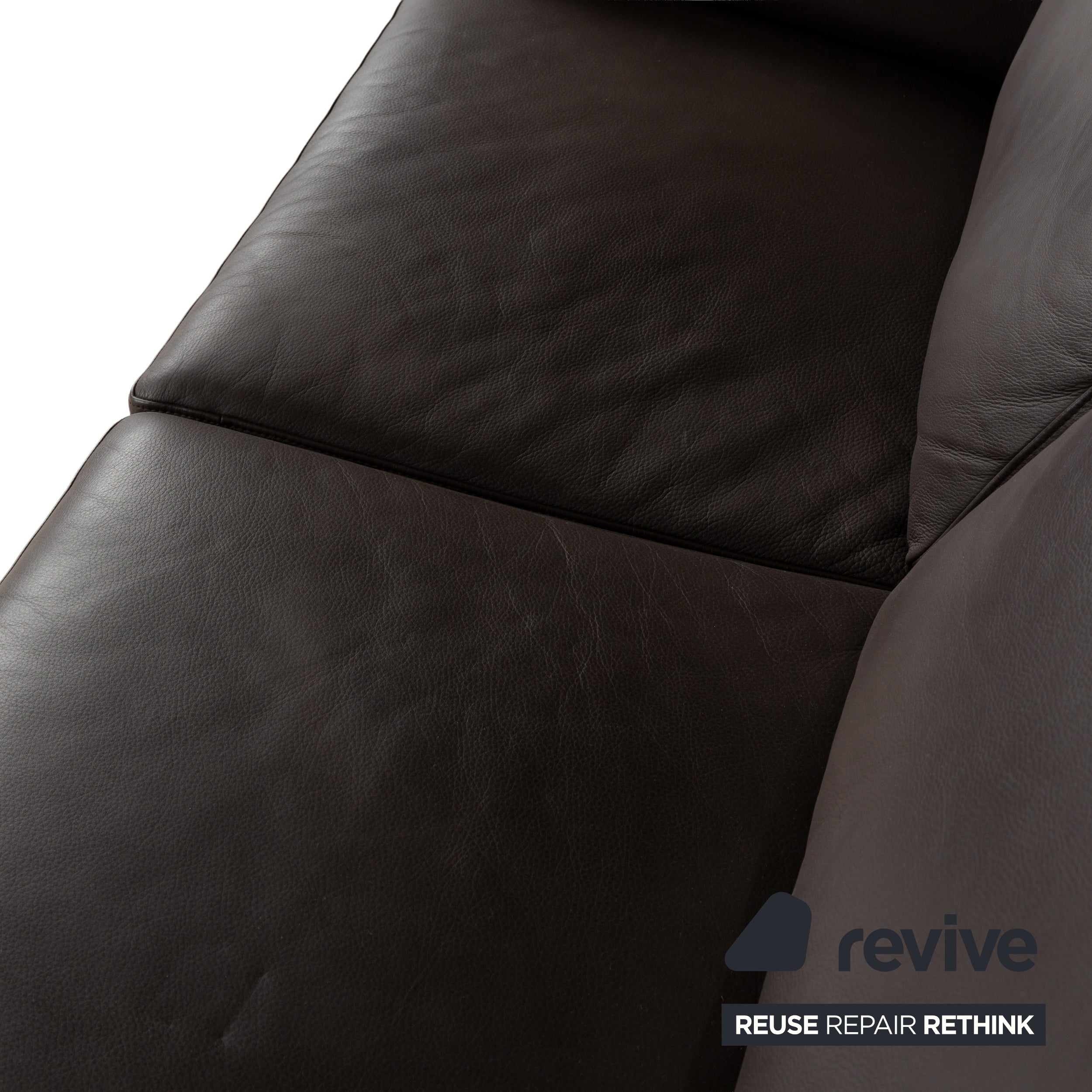 Willi Schillig Leder Zweisitzer Braun Sofa Couch