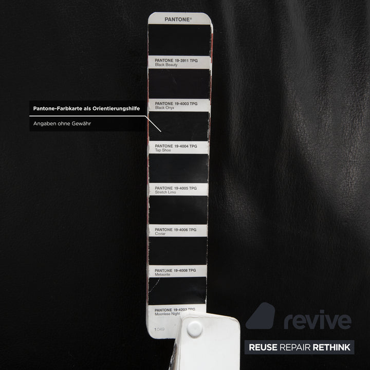 Willi Schillig Leder Zweisitzer Schwarz Sofa Couch manuelle Funktion