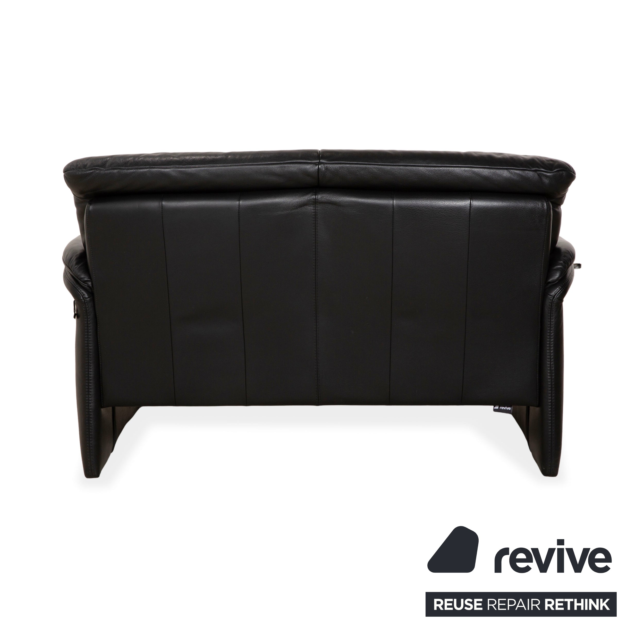 Willi Schillig Leder Zweisitzer Schwarz Sofa Couch