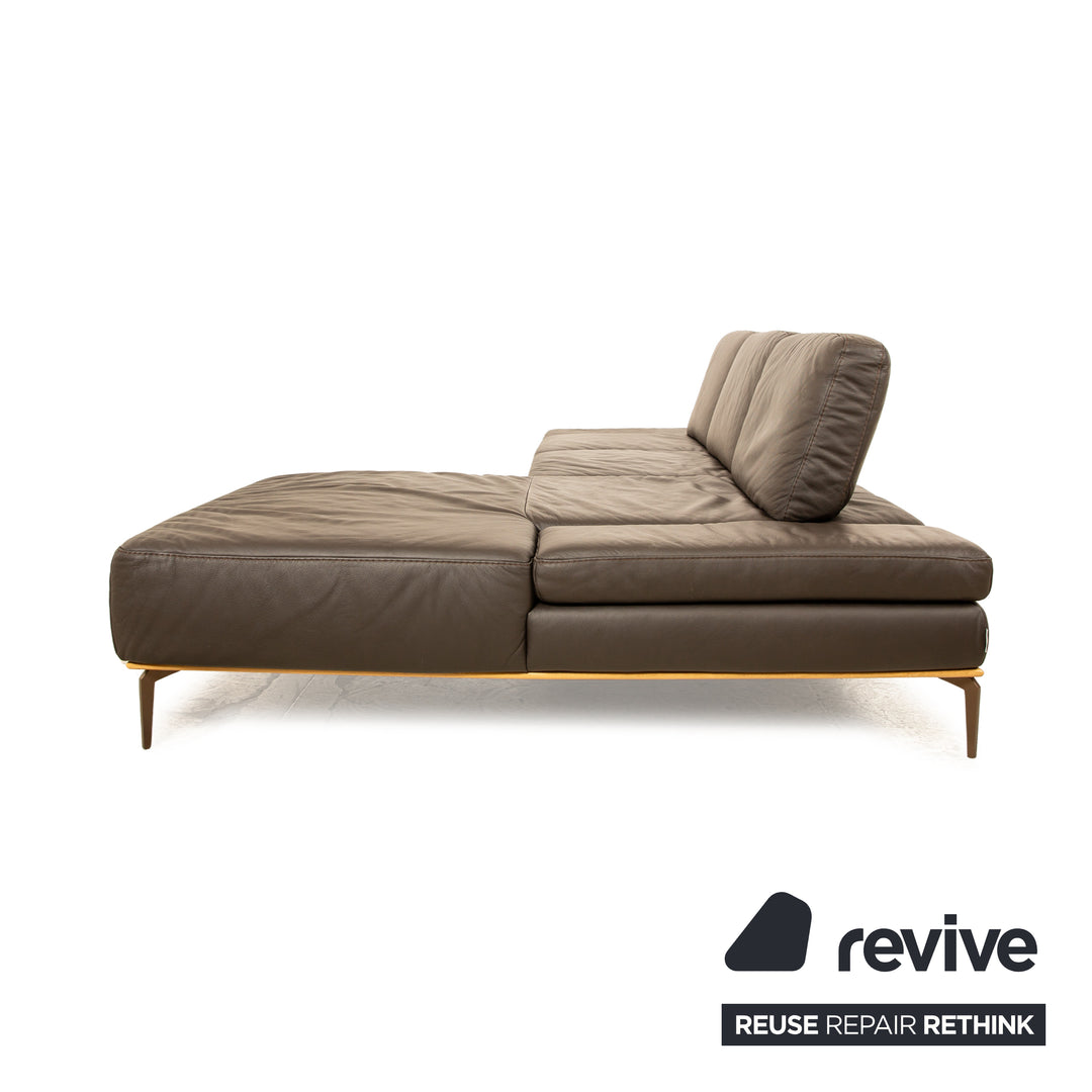 Willi Schillig Loft Leder Ecksofa Braun Recamiere Rechts Sofa Couch