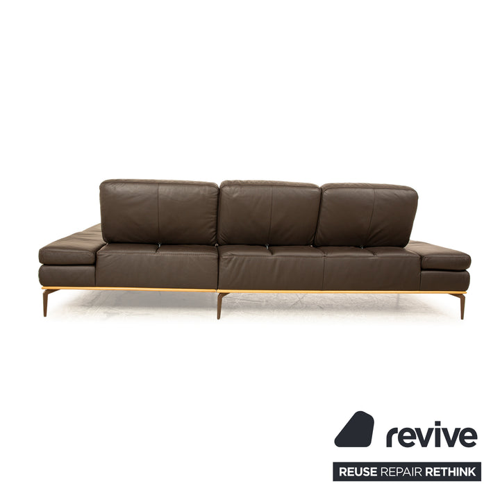 Willi Schillig Loft Leder Ecksofa Braun Recamiere Rechts Sofa Couch
