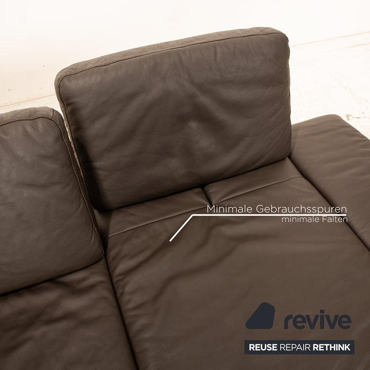 Willi Schillig Loft Leder Ecksofa Braun Recamiere Rechts Sofa Couch