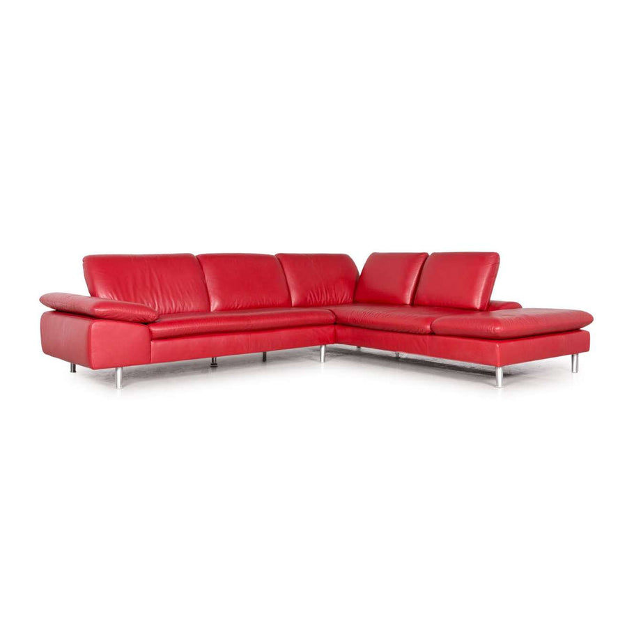 Willi Schillig Loop Designer Leder Ecksofa Rot Echtleder Sofa Couch