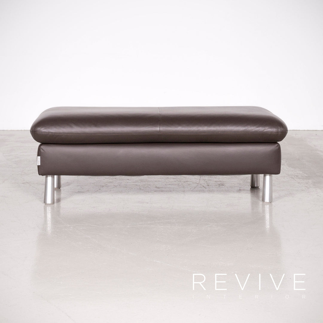 Willi Schillig Loop Designer Leder Ecksofa Hocker Garnitur Braun Echtleder Sofa Couch #7366
