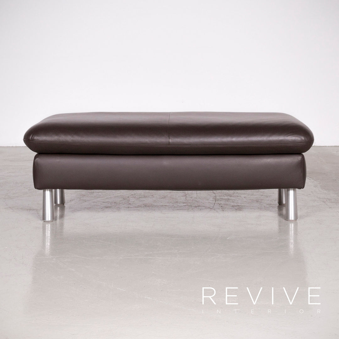 Willi Schillig Loop Designer Leder Ecksofa Hocker Garnitur Braun Echtleder Sofa Couch #7366