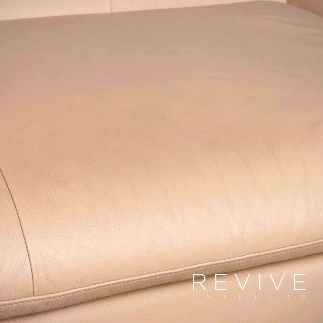 Willi Schillig Loop Canapé d'angle en cuir véritable beige #7817