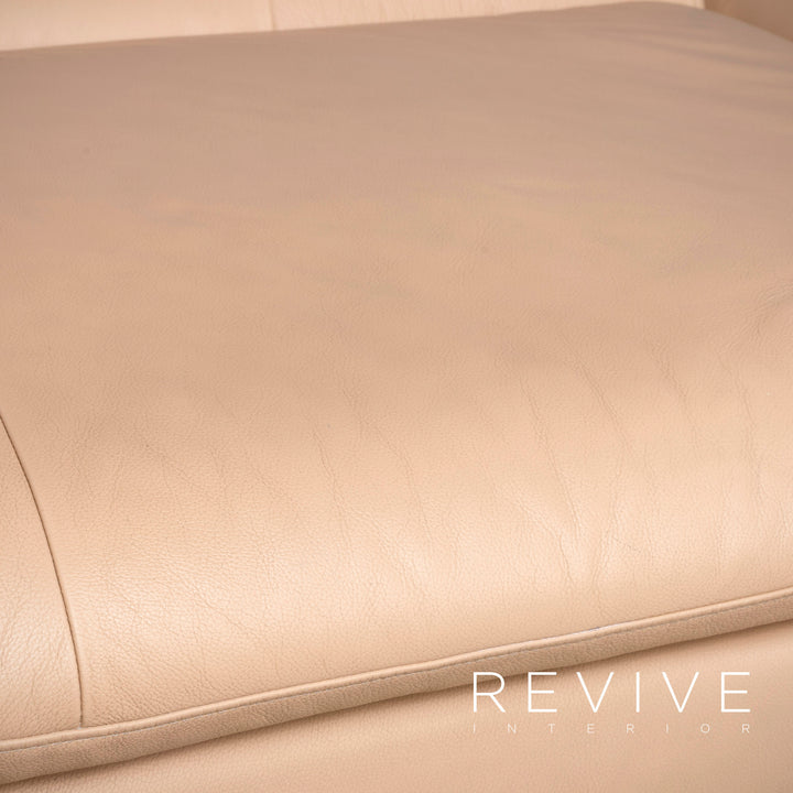 Willi Schillig Loop Canapé d'angle en cuir véritable beige #7817