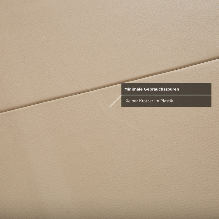 Willi Schillig Loop Garnitur Leder Ecksofa Hocker Creme Beige manuelle Funktion Sofa Couch Recamiere
