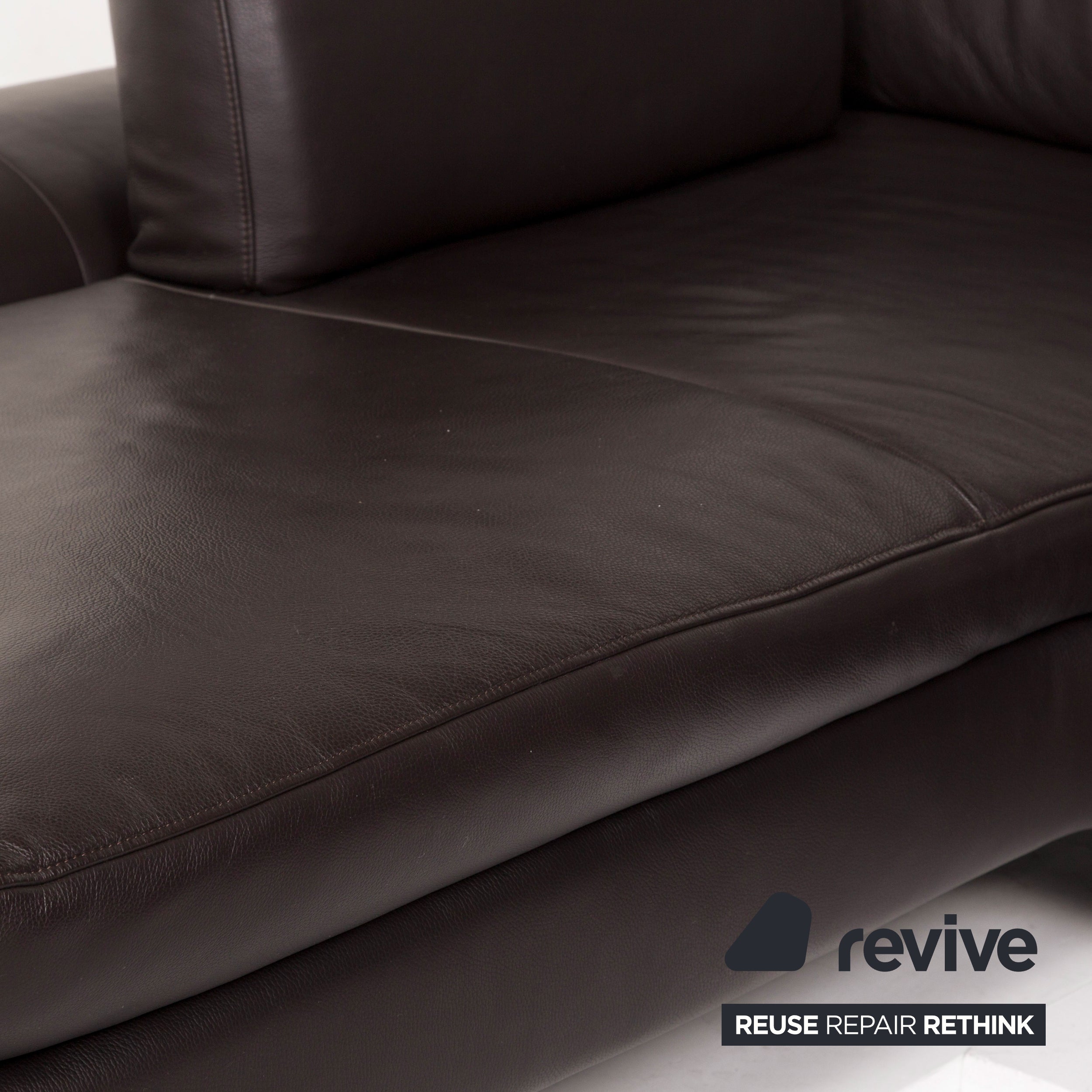 Willi Schillig Loop Leder Ecksofa Braun Dunkelbraun Funktion Sofa Couch #12515