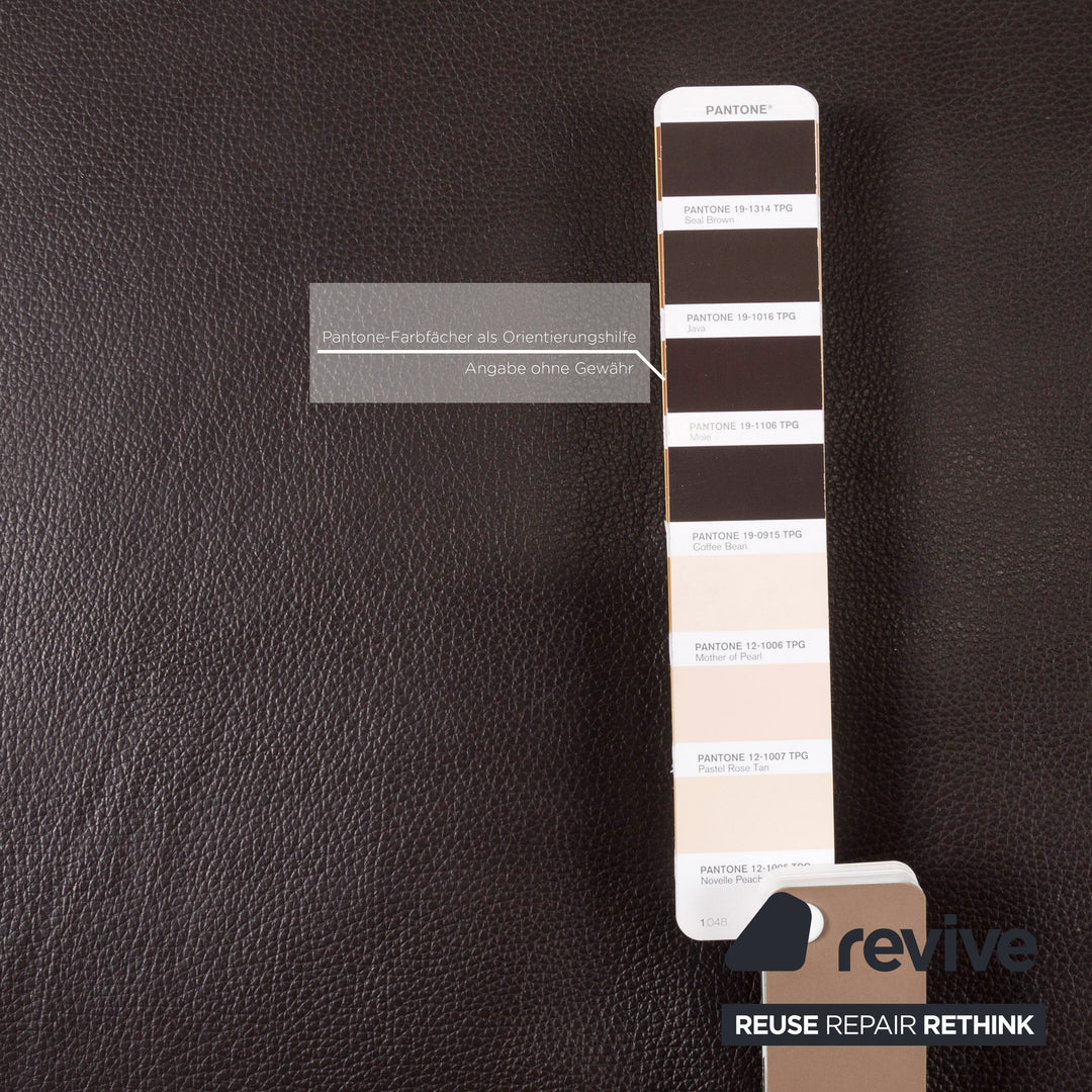Willi Schillig Loop canapé d'angle en cuir marron marron foncé fonction canapé #12515