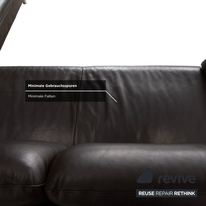 Willi Schillig Loop Leather Corner Sofa Brown Espresso Sofa Couch Manual Function