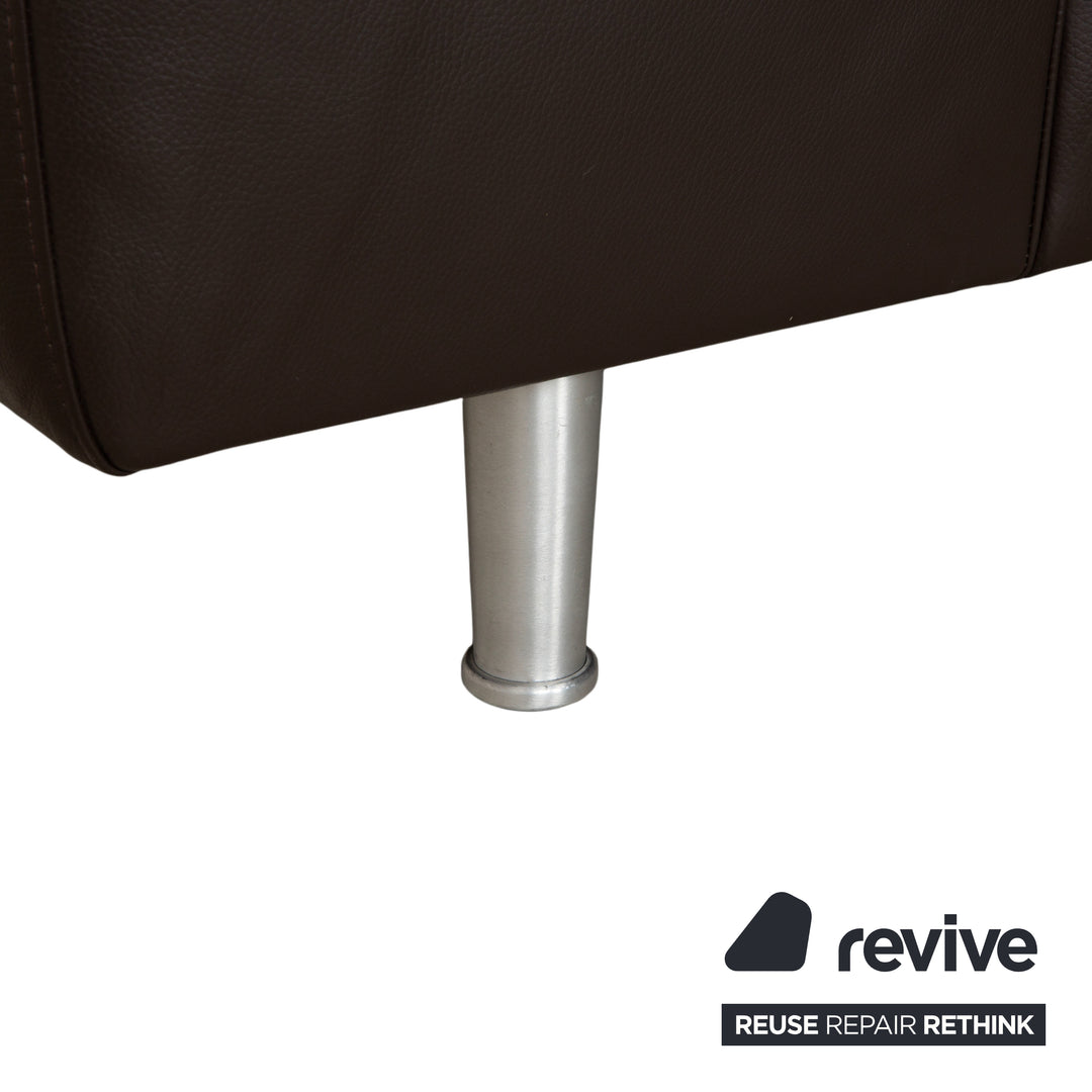 Willi Schillig Loop Leder Ecksofa Braun Espresso Sofa Couch manuelle Funktion