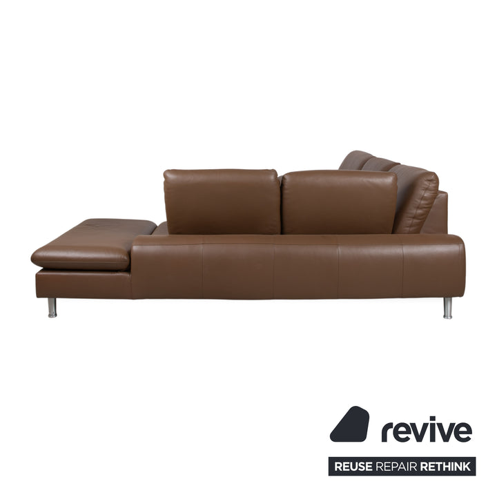 Willi Schillig Loop Ecksofa Leder Braun Kastanie Sofa Couch manuelle Funktion Recamiere