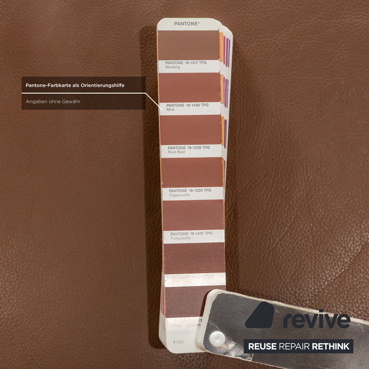 Willi Schillig Loop Leather Corner Sofa Couch Brown Récamière Left manual function