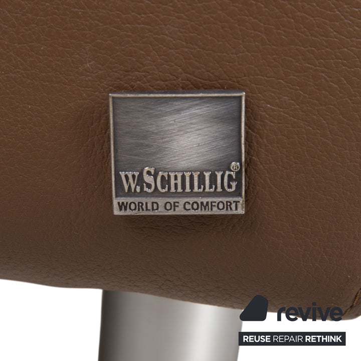 Willi Schillig Loop Ecksofa Leder Braun Kastanie Sofa Couch manuelle Funktion Recamiere