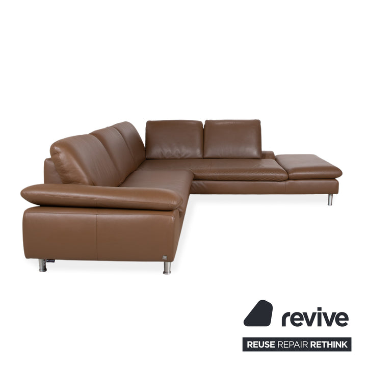 Willi Schillig Loop Ecksofa Leder Braun Kastanie Sofa Couch manuelle Funktion Recamiere