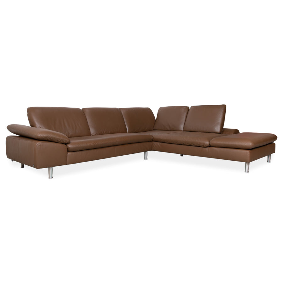 Willi Schillig Loop Ecksofa Leder Braun Kastanie Sofa Couch manuelle Funktion Recamiere