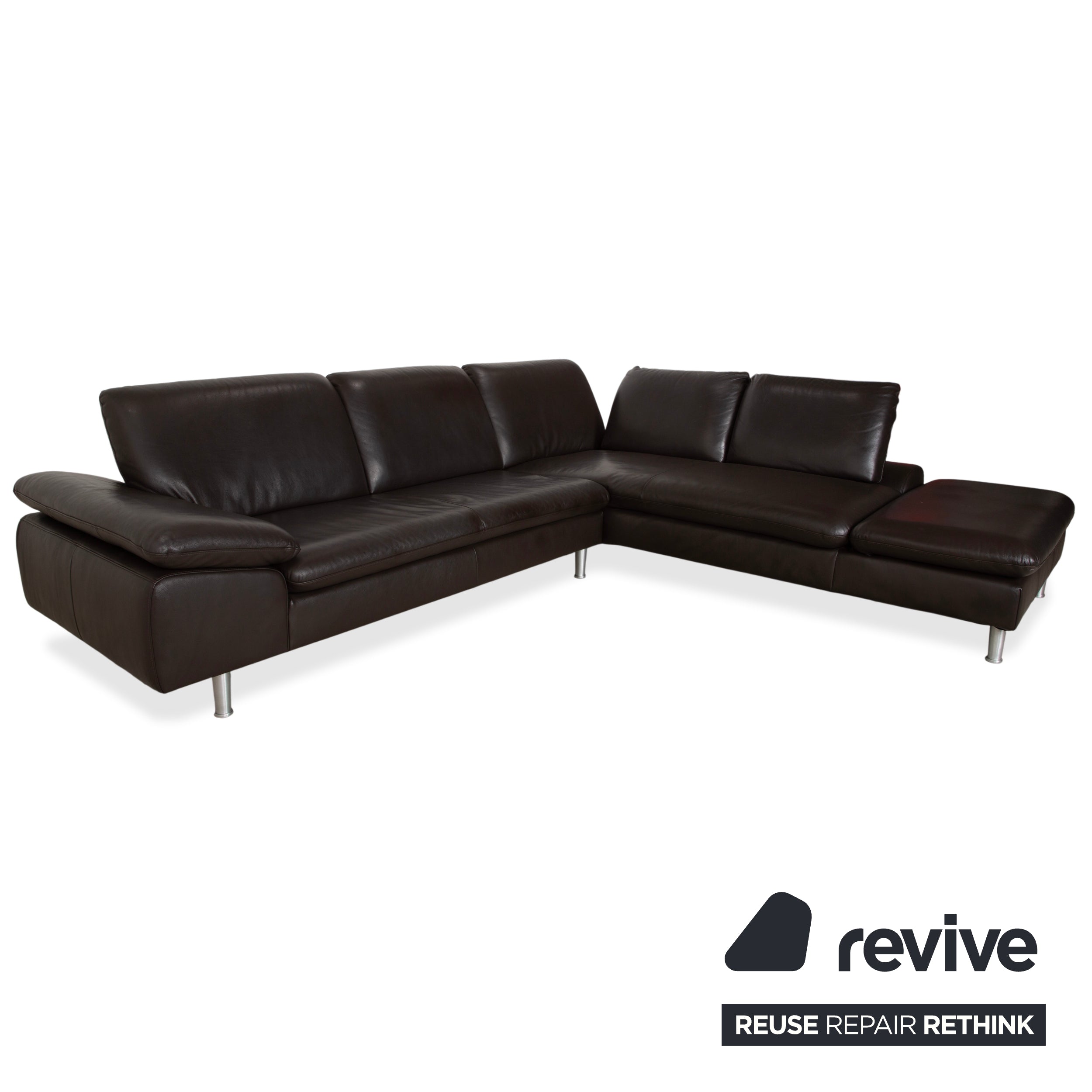 Willi Schillig Loop Leder Ecksofa Braun Espresso Sofa Couch manuelle Funktion