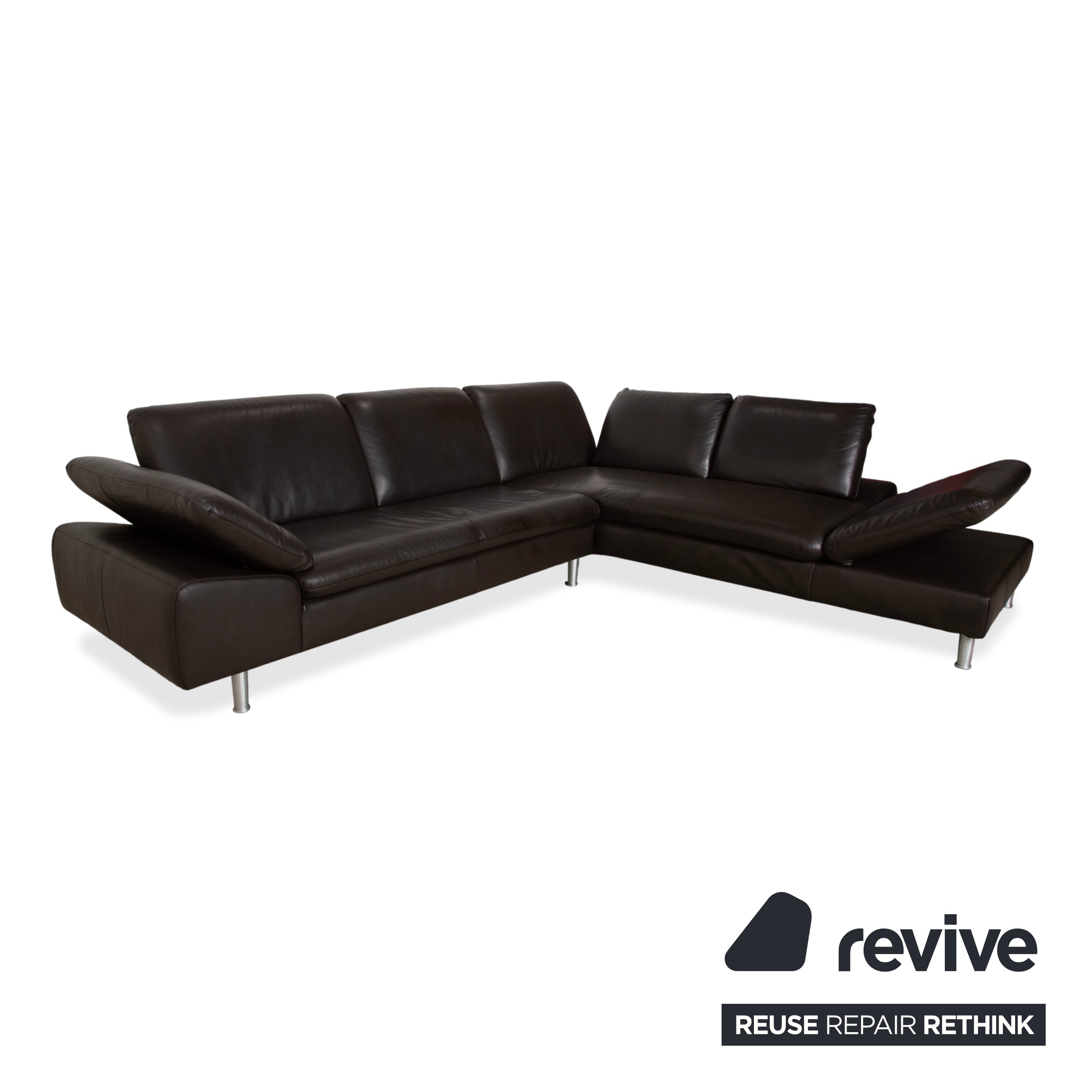 Willi Schillig Loop Leder Ecksofa Braun Espresso Sofa Couch manuelle Funktion