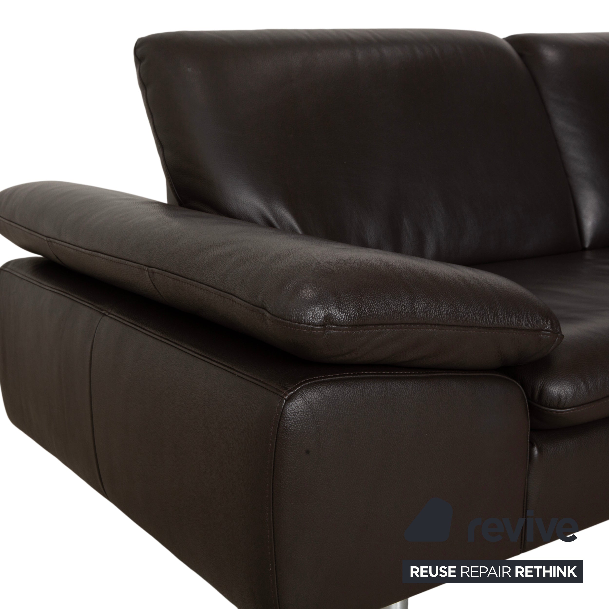 Willi Schillig Loop Leder Ecksofa Braun Espresso Sofa Couch manuelle Funktion