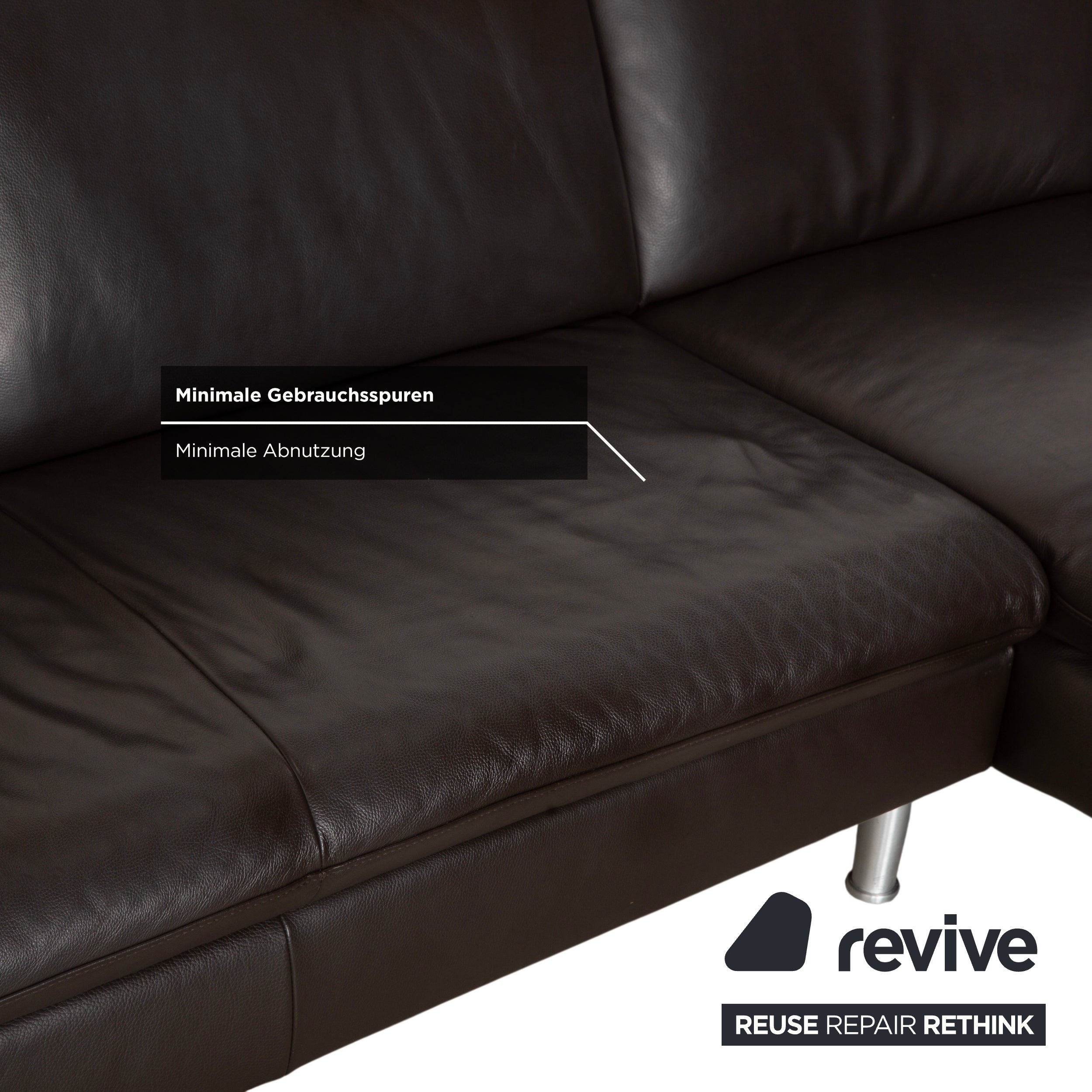 Willi Schillig Loop Leder Ecksofa Braun Espresso Sofa Couch manuelle Funktion