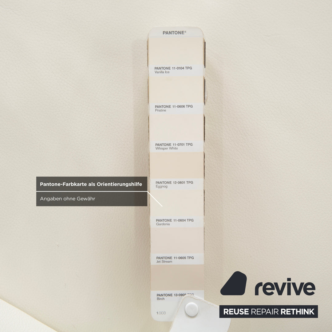 Willi Schillig Loop Leather Corner Sofa Cream Sofa Couch Manual Function