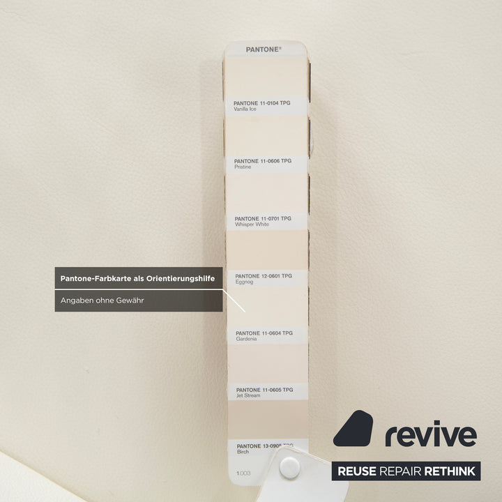 Willi Schillig Loop Leather Corner Sofa Cream Sofa Couch Manual Function