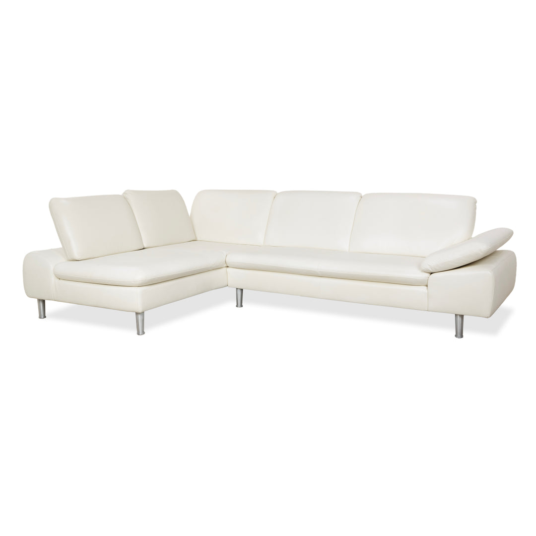 Willi Schillig Loop Leather Corner Sofa Cream Sofa Couch Manual Function