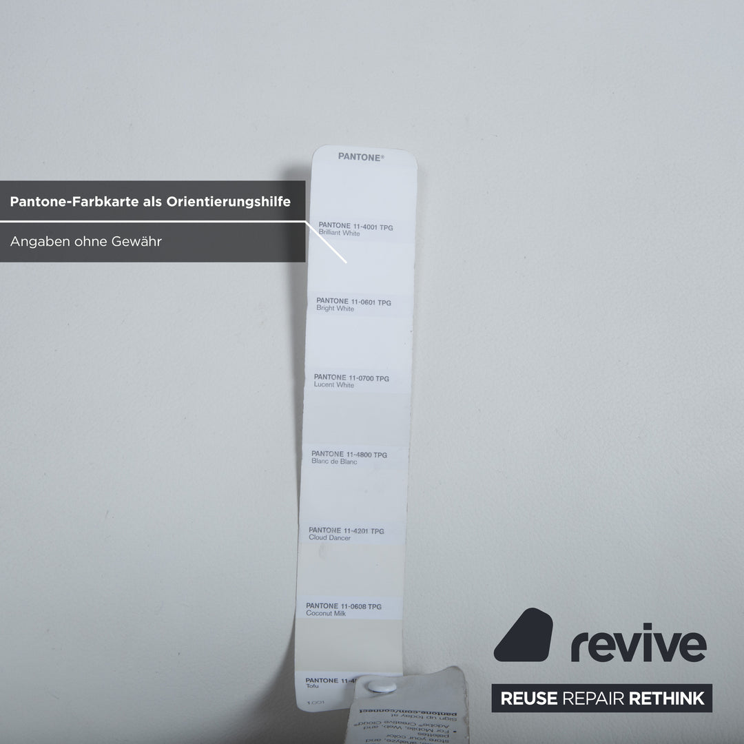 Canapé d'angle Willi Schillig en cuir bouclé blanc crème avec méridienne manuelle