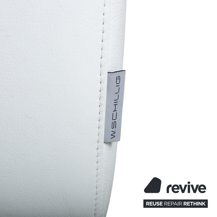 Willi Schillig Loop Leder Ecksofa Creme Weiß manuelle Funktion Recamiere Rechts Couch