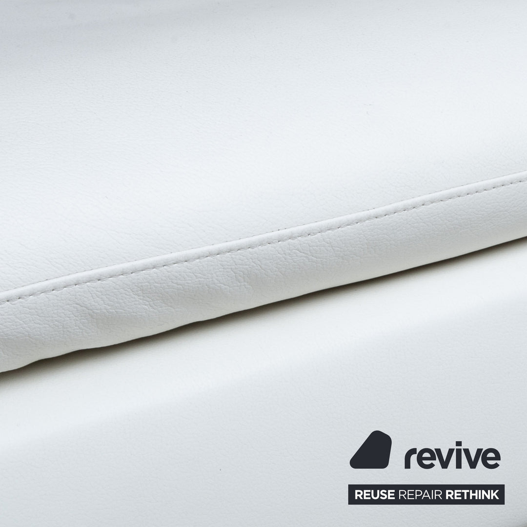 Willi Schillig Loop Leder Ecksofa Creme Weiß manuelle Funktion Recamiere Rechts Couch