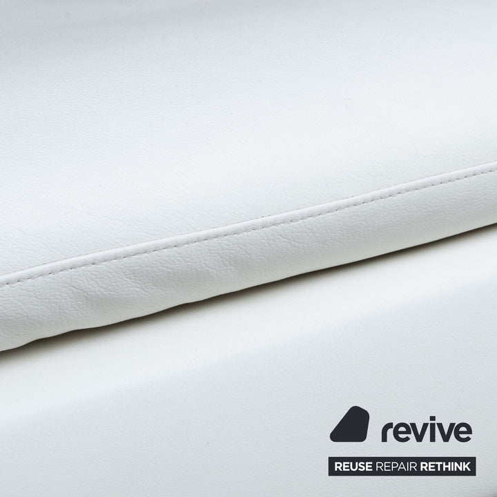 Willi Schillig Loop Leder Ecksofa Creme Weiß manuelle Funktion Recamiere Rechts Couch