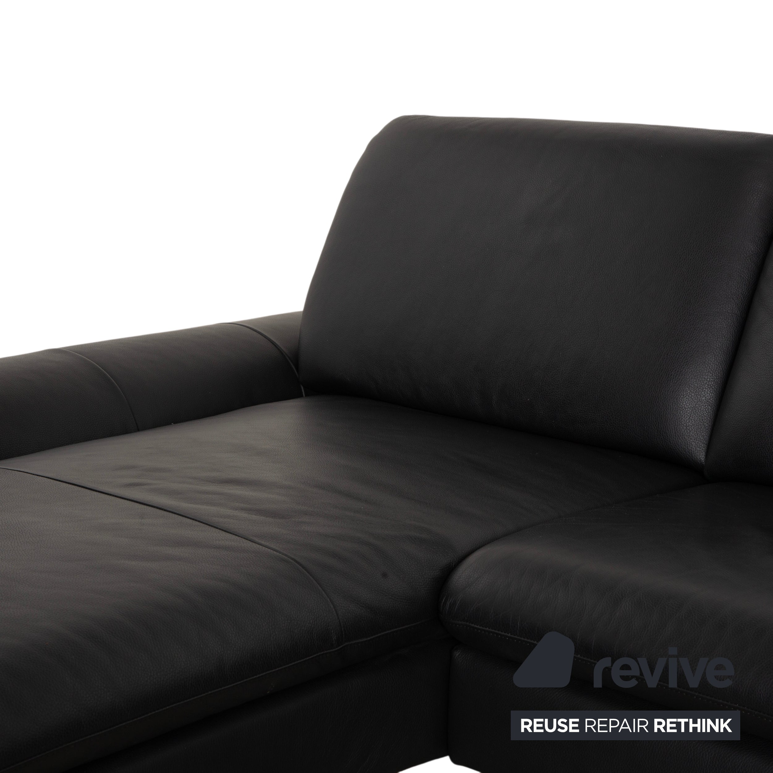Willi Schillig Loop Leder Ecksofa Schwarz Anthrazit Sofa Couch manuelle Funktion