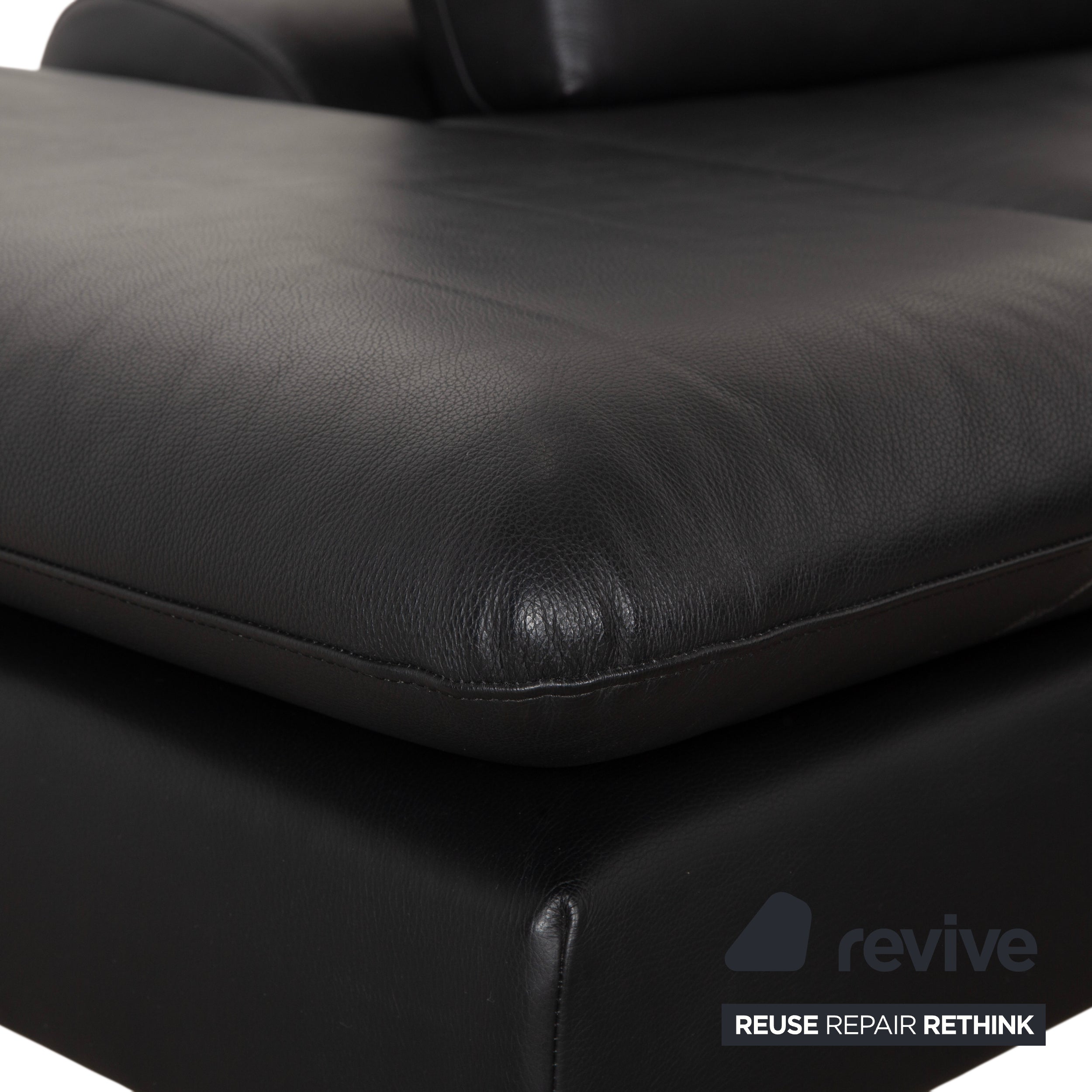 Willi Schillig Loop Leder Ecksofa Schwarz Anthrazit Sofa Couch manuelle Funktion