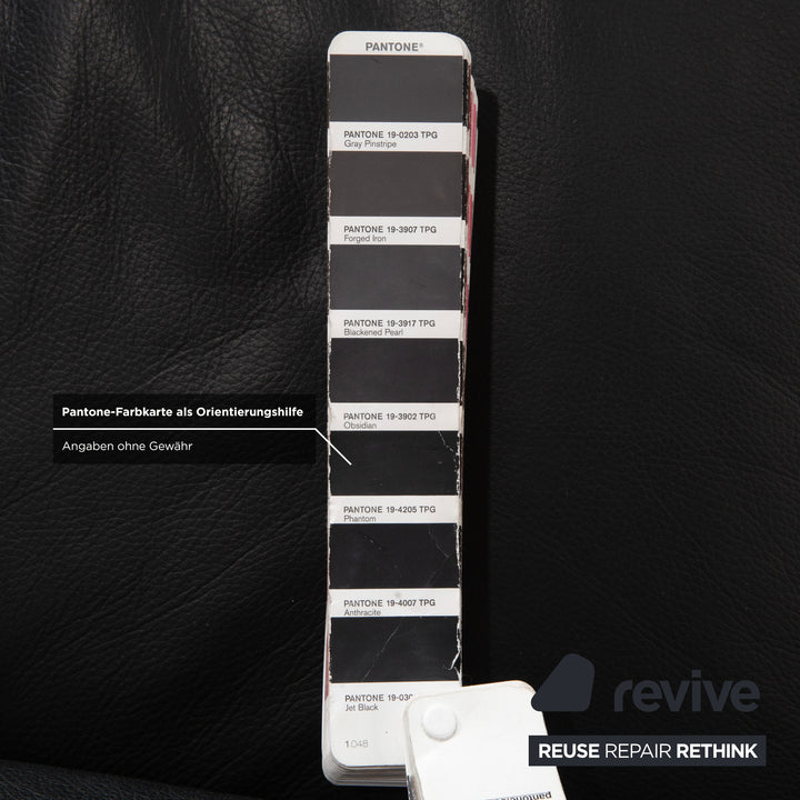 Willi Schillig Loop Leder Ecksofa Schwarz Anthrazit Sofa Couch manuelle Funktion