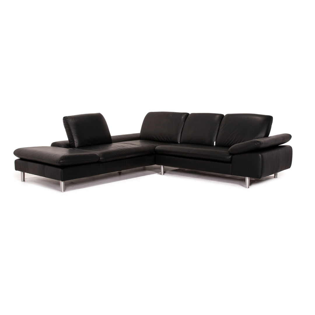 Willi Schillig Loop Leder Ecksofa Schwarz Funktion Couch #14834