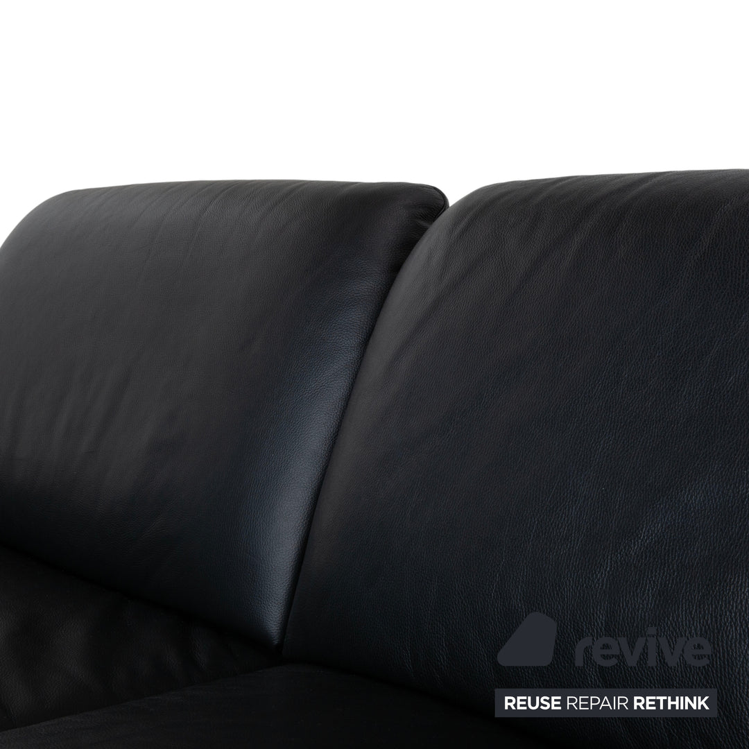 Willi Schillig Loop Leder Ecksofa Schwarz manuelle Funktion Sofa Couch