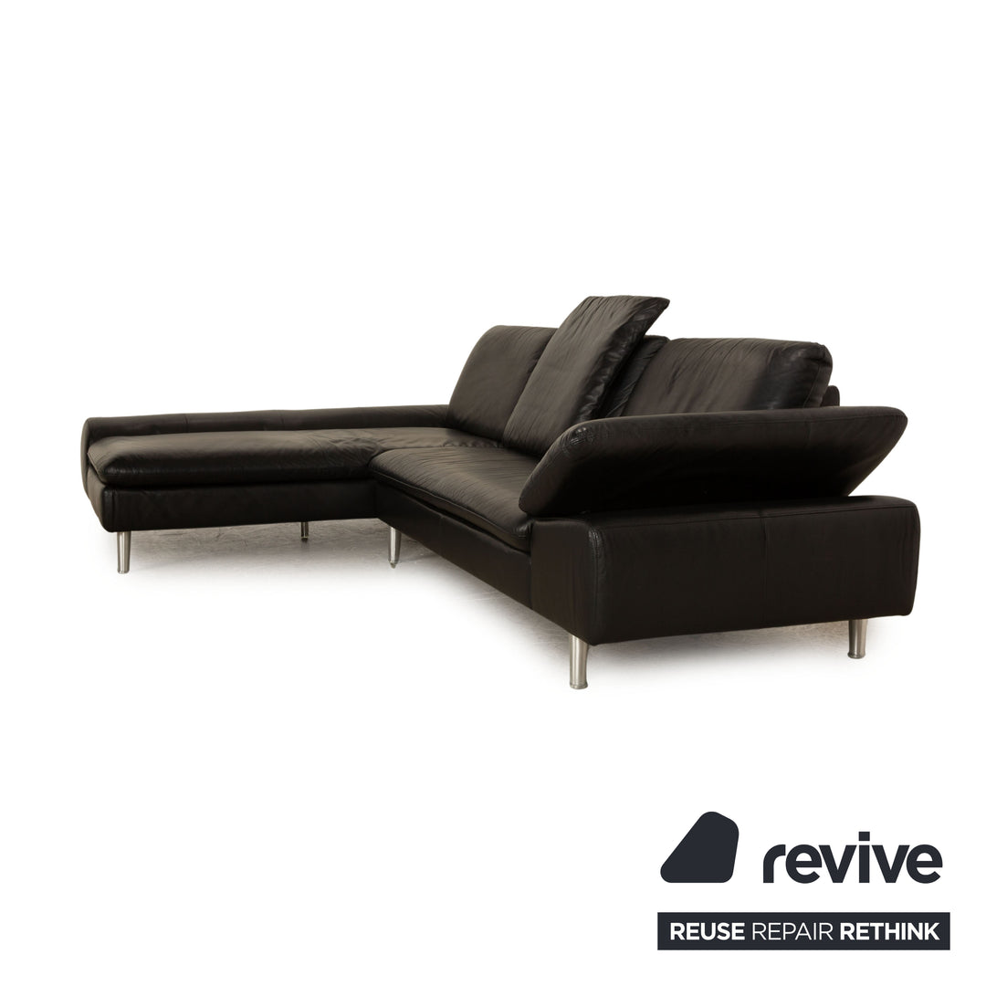 Willi Schillig Loop Leder Ecksofa Schwarz Recamiere Links Sofa Couch