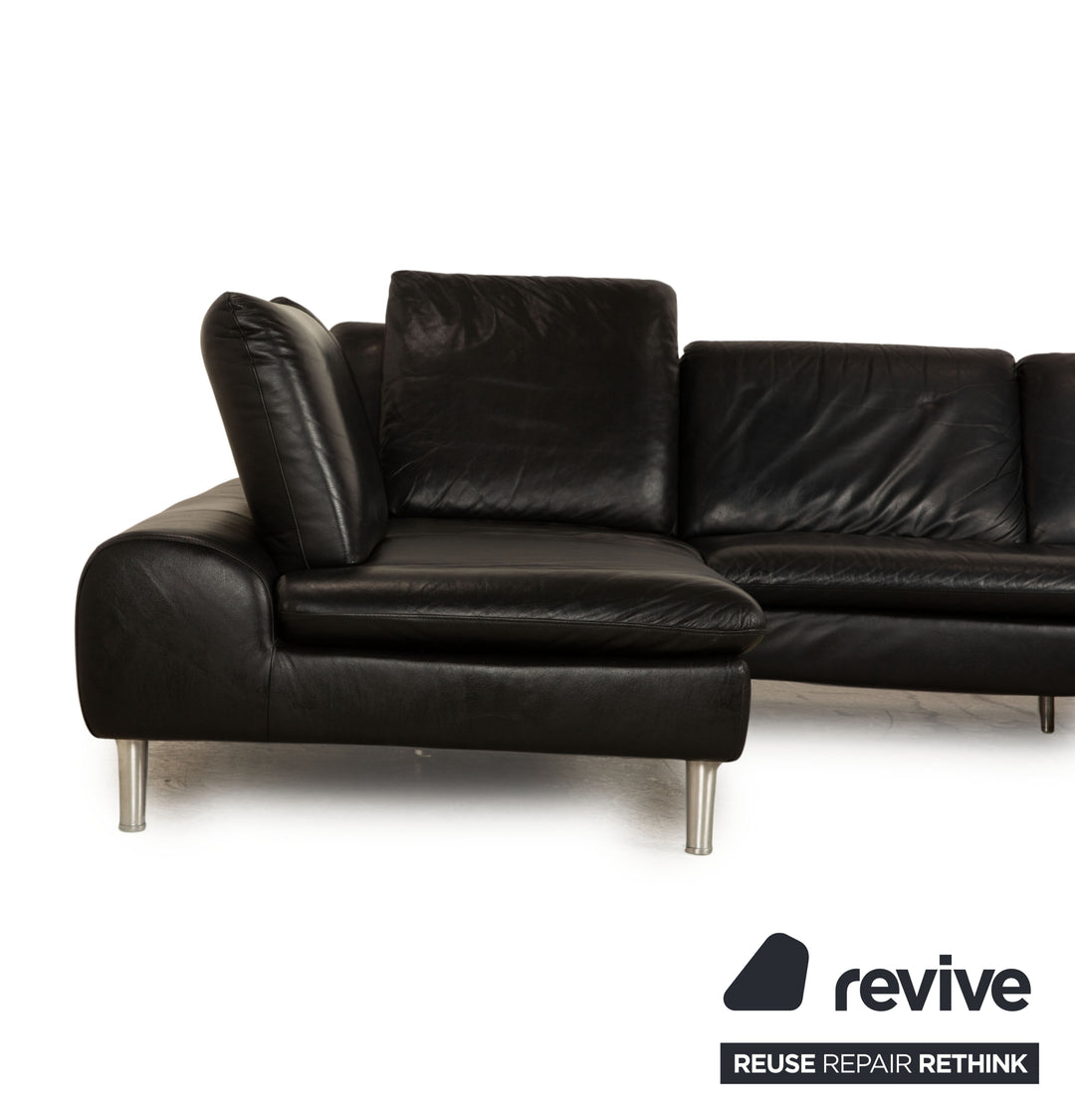 Willi Schillig Loop Leder Ecksofa Schwarz Recamiere Links Sofa Couch