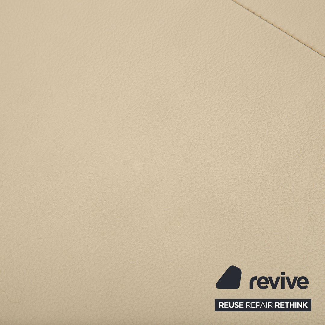 Willi Schillig Loop Tabouret en Cuir Crème