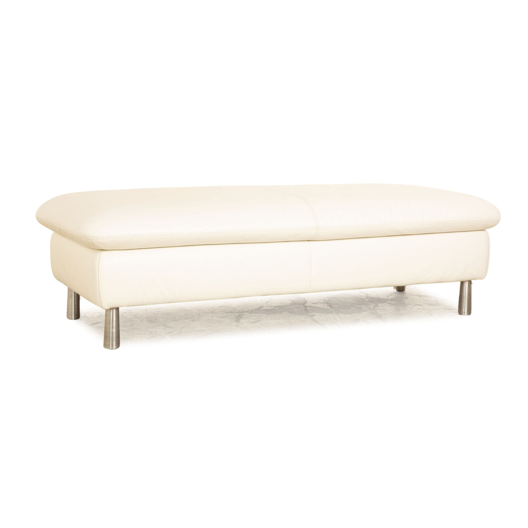 Willi Schillig Loop Leather Stool Cream