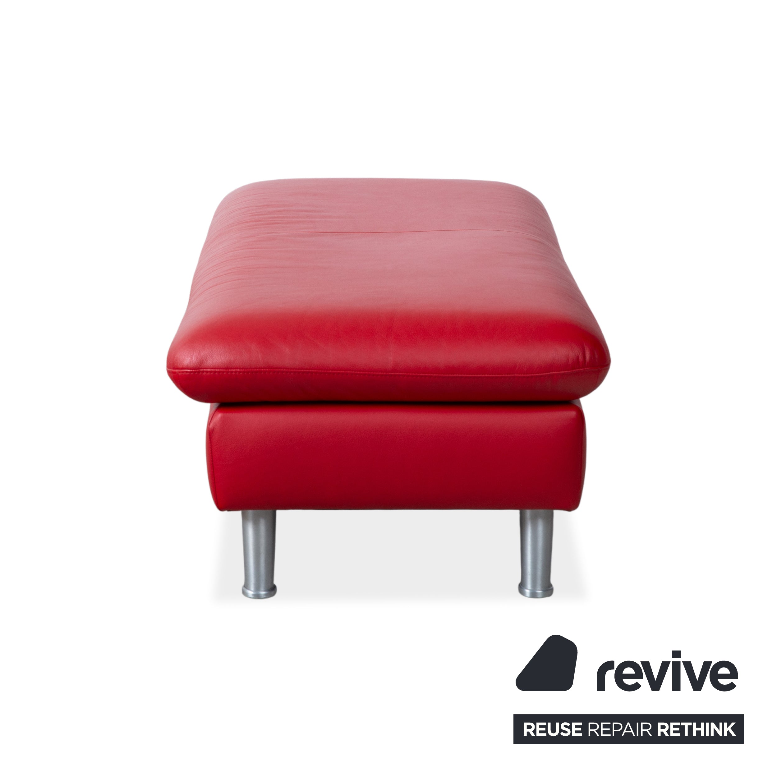Willi Schillig Loop lederen hocker rood