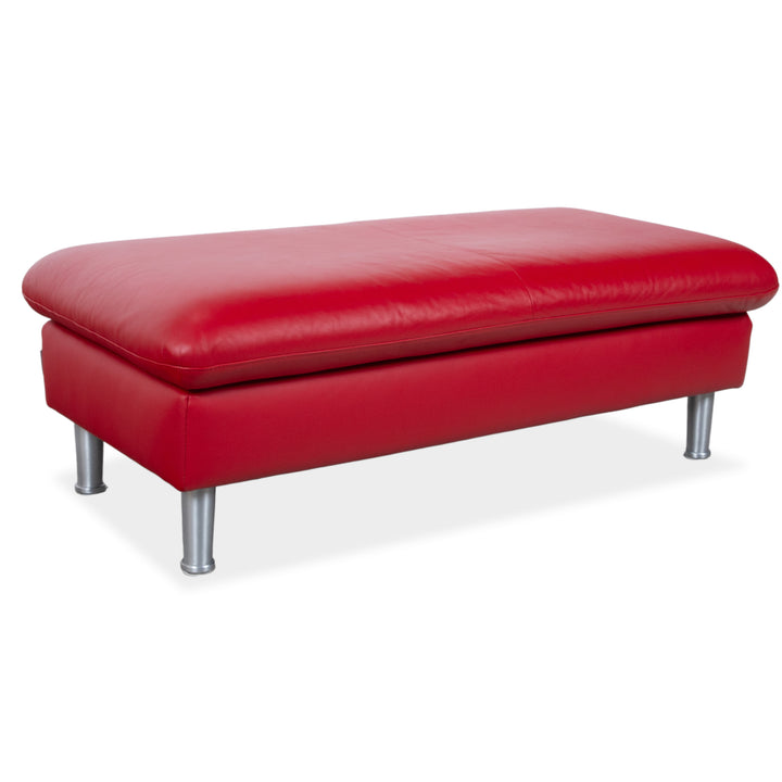 Willi Schillig Loop Leder Hocker Rot