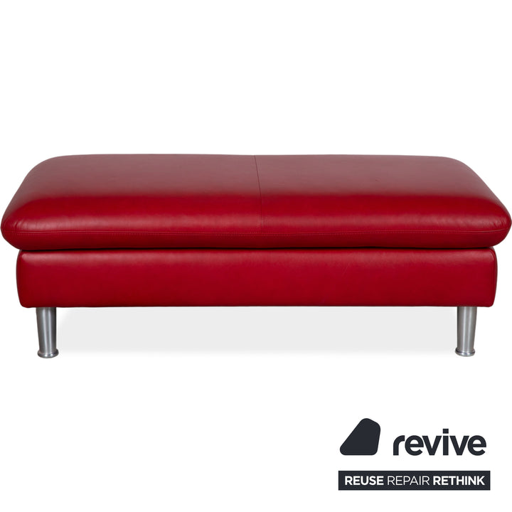 Willi Schillig Loop Leder Hocker Rot