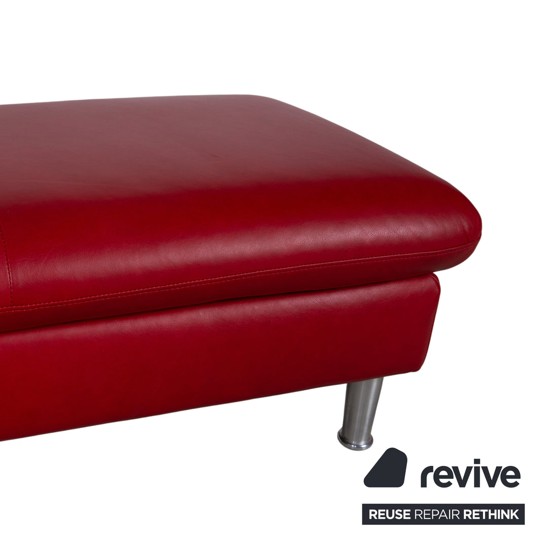 Willi Schillig Loop Leder Hocker Rot