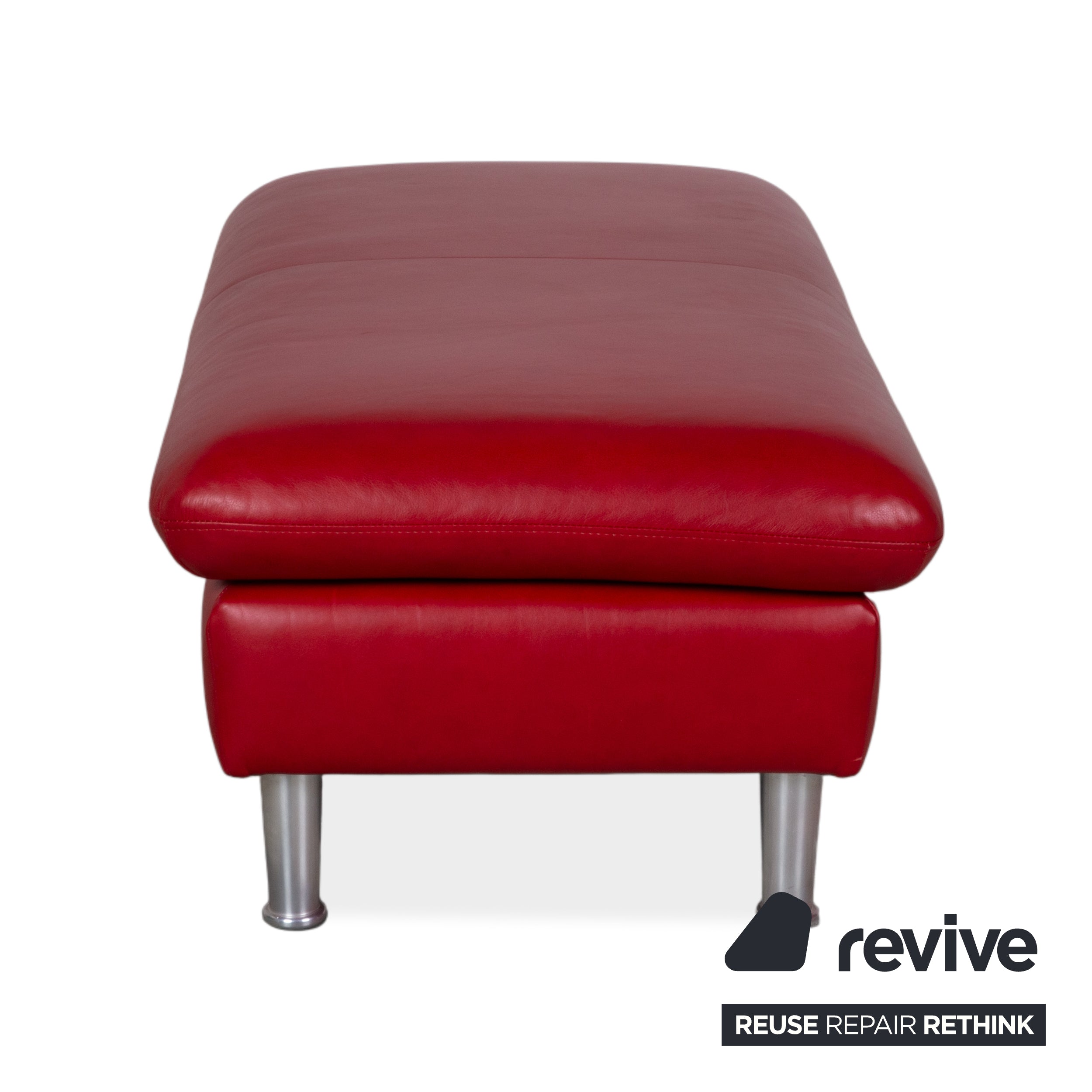 Willi Schillig Loop Leder Hocker Rot