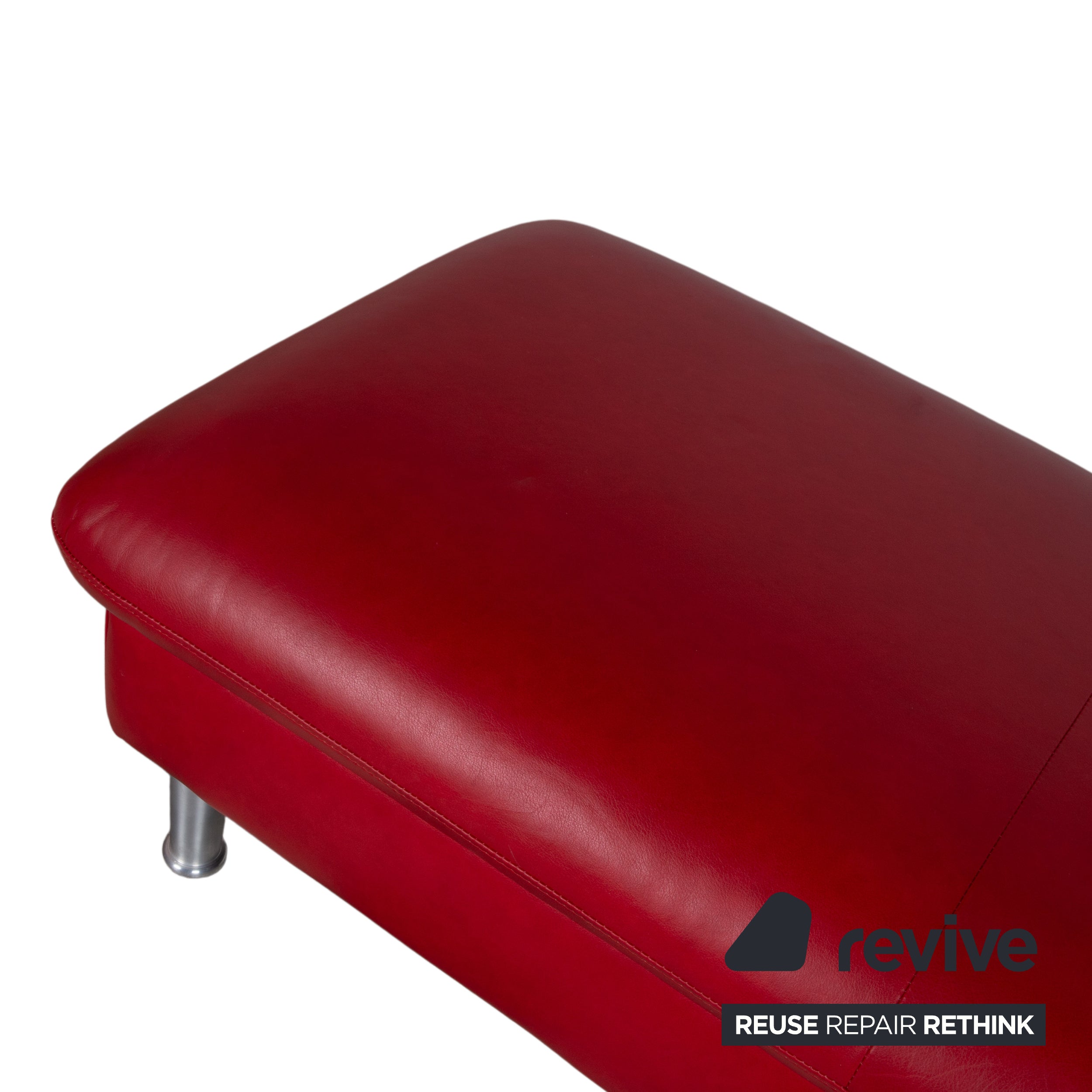 Willi Schillig Loop Leder Hocker Rot
