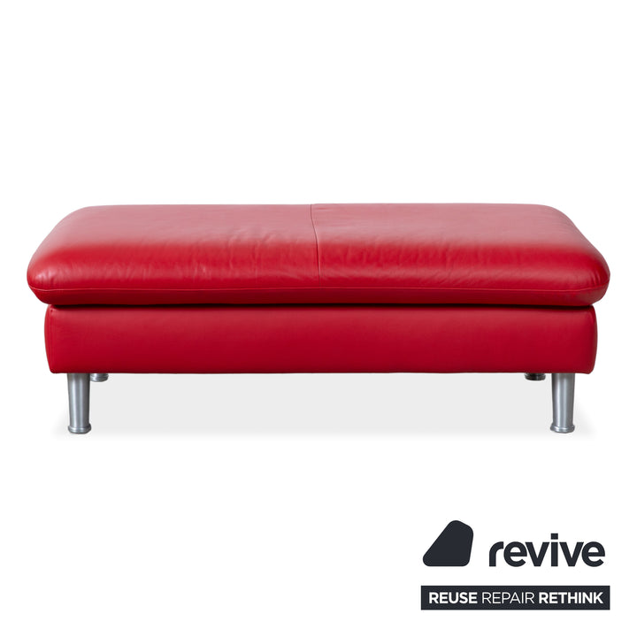 Willi Schillig Loop Leder Hocker Rot